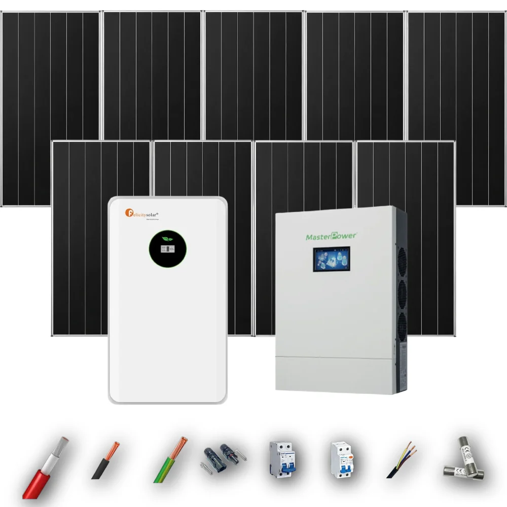 Kit Solar Aislada MasterPower 6kW 4xPanel Solar Aiko 665Wp Batería Felicity 8,75kWh 9 Paneles - CuencaSolar