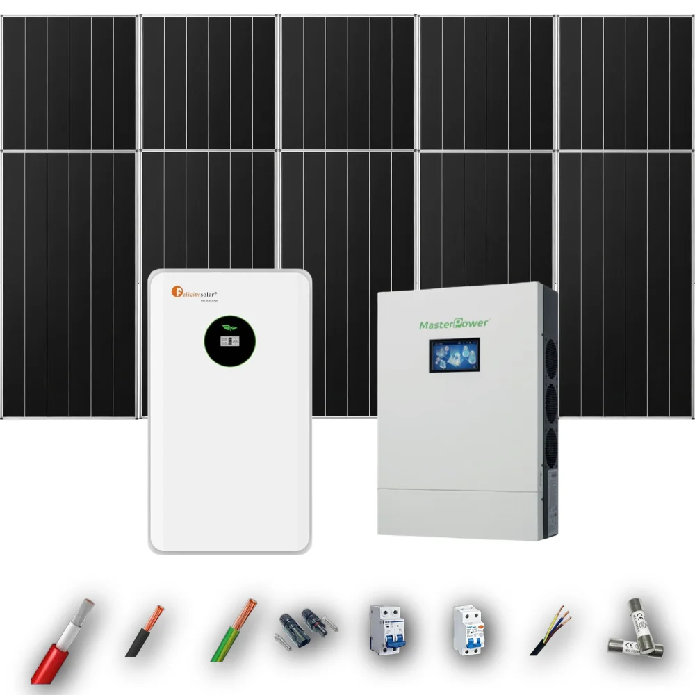 Kit Solar Aislada MasterPower 6kW 4xPanel Solar Aiko 665Wp Batería Felicity 8,75kWh 10 Paneles - CuencaSolar
