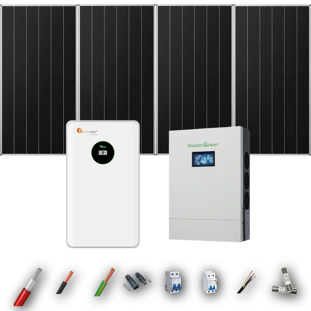 Kit Solar Aislada MasterPower 6kW 4xPanel Solar Aiko 665Wp Batería Felicity 8,75kWh 4 Paneles - CuencaSolar