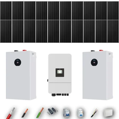 Kit Solar Autoconsumo Deye 10kW 16xPanel Solar Aiko 665Wp 2xBatería Deye 16kWh 20 Paneles - CuencaSolar