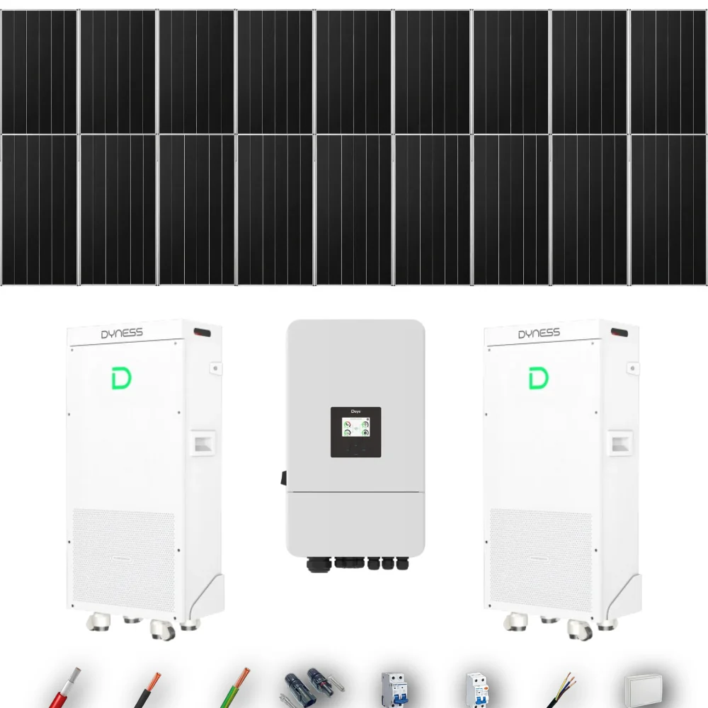 Kit Solar Autoconsumo Deye 10kW 16xPanel Solar Aiko 665Wp 2xBatería Dyness 16kWh 18 Paneles - CuencaSolar