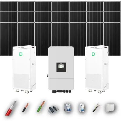 Kit Solar Autoconsumo Deye 12kW 21xPanel Solar Aiko 665Wp 2xBatería Dyness 16kWh 21 Paneles - CuencaSolar