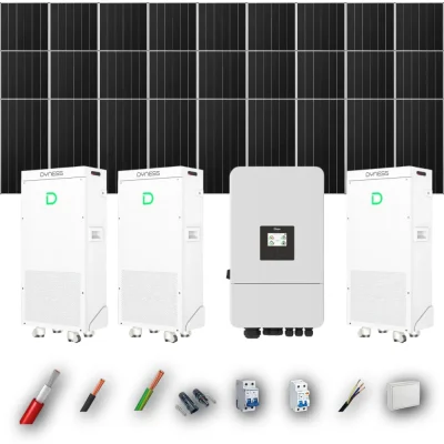 Kit Solar Autoconsumo Deye 16kW 25xPanel Solar Aiko 665Wp 3xBatería Dyness 16kWh 27 Paneles - CuencaSolar