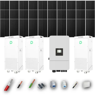 Kit Solar Autoconsumo Deye 18kW 28xPanel Solar Aiko 665Wp 3xBatería Dyness 16kWh 30 Paneles - CuencaSolar