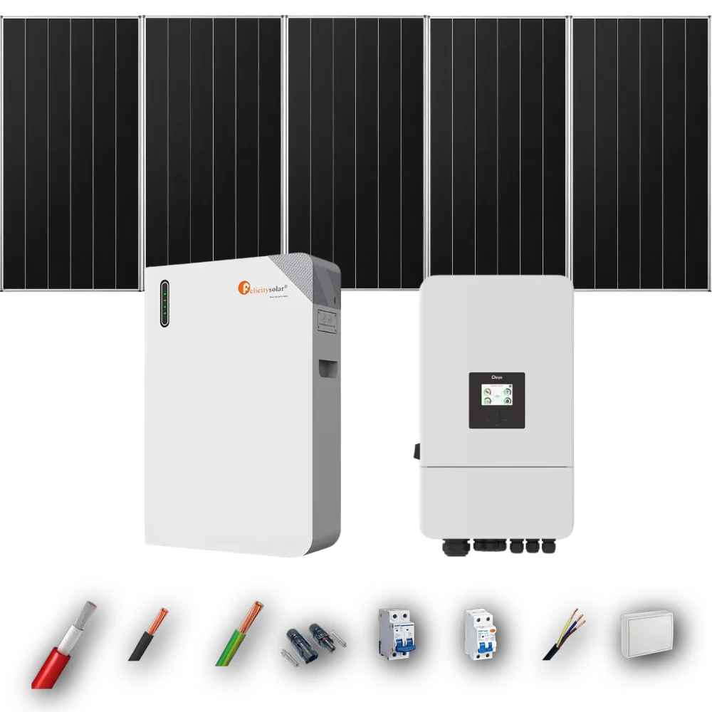 Kit Solar Autoconsumo Deye 5kW 4xPanel Solar Aiko 665Wp Batería Deye 11,8kWh 5 Paneles - CuencaSolar