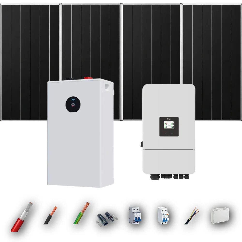 Kit Solar Autoconsumo Deye 5kW 4xPanel Solar Aiko 665Wp Batería Deye 16kWh 4 Paneles - CuencaSolar
