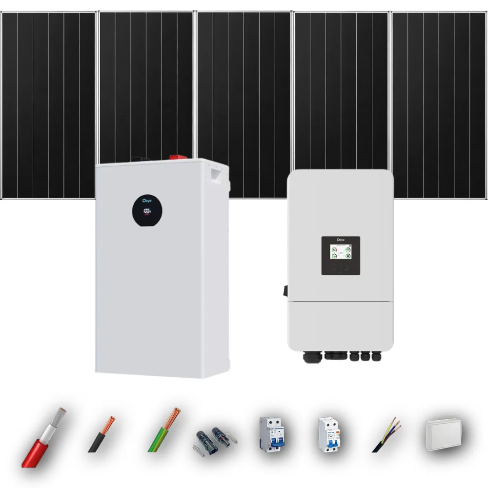Kit Solar Autoconsumo Deye 5kW 4xPanel Solar Aiko 665Wp Batería Deye 16kWh 5 Paneles - CuencaSolar