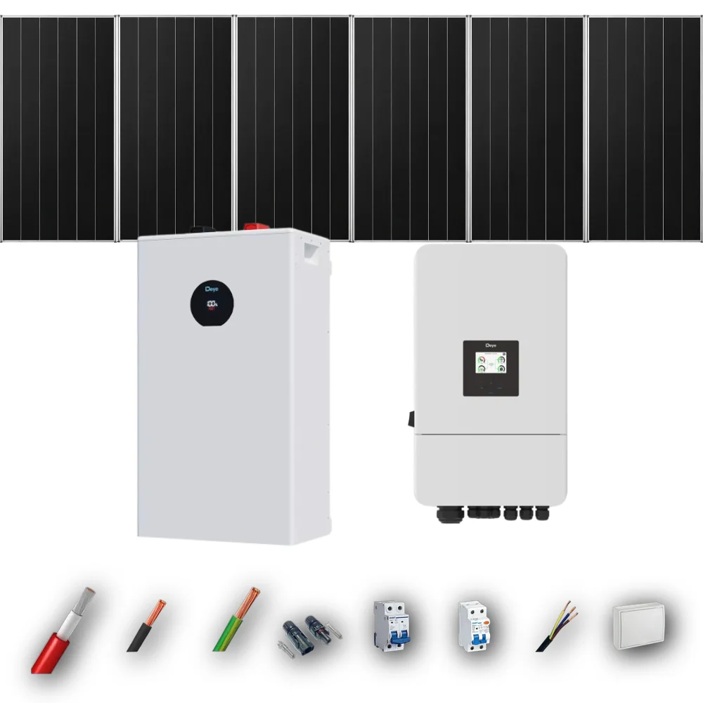 Kit Solar Autoconsumo Deye 5kW 4xPanel Solar Aiko 665Wp Batería Deye 16kWh 6 Paneles - CuencaSolar
