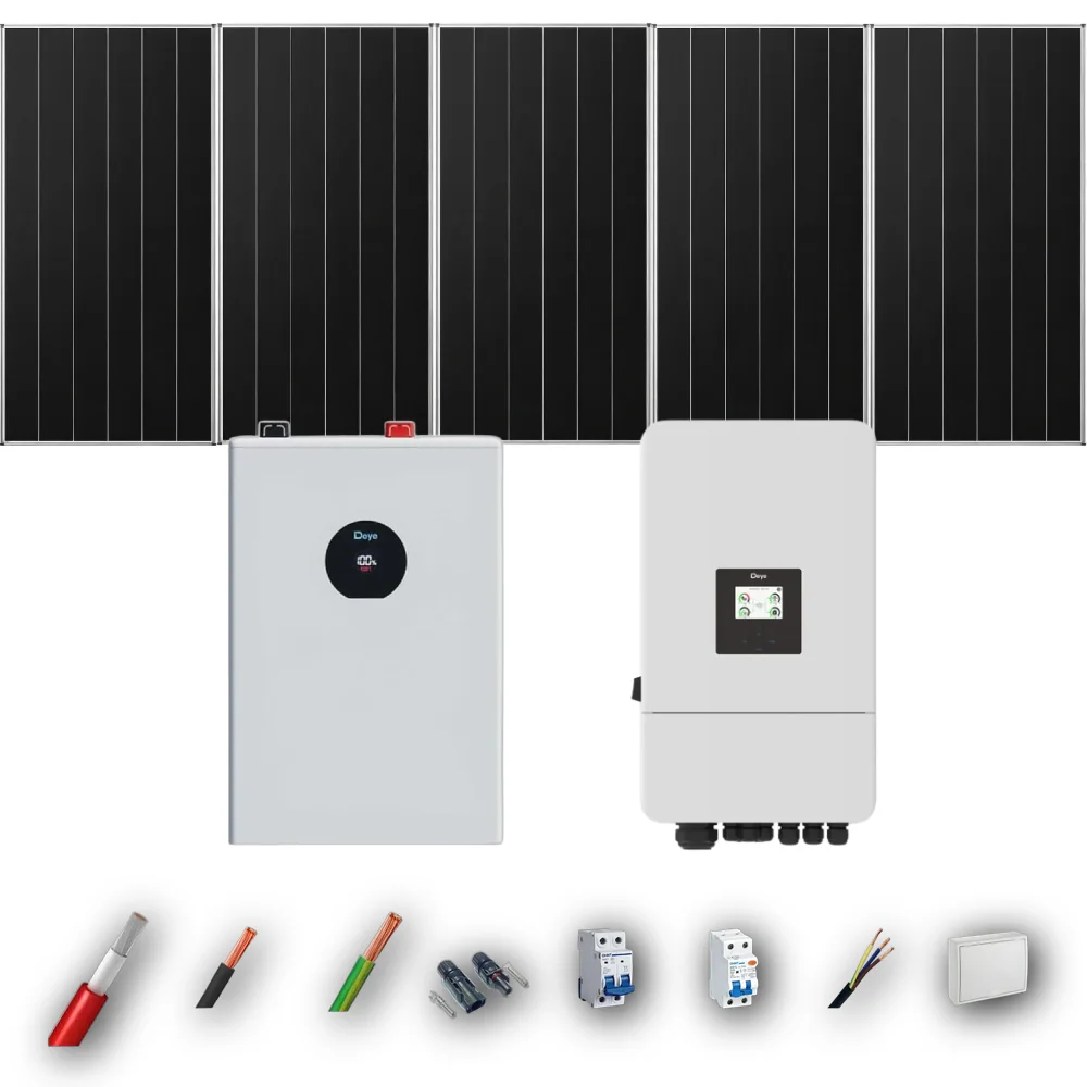 Kit Solar Autoconsumo Deye 5kW 4xPanel Solar Aiko 665Wp Batería Deye 5,12kWh 5 Paneles - CuencaSolar