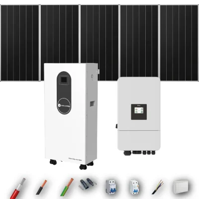 Kit Solar Autoconsumo Deye 5kW 4xPanel Solar Aiko 665Wp Batería Turbo Energy 16kWh 5 Paneles - CuencaSolar