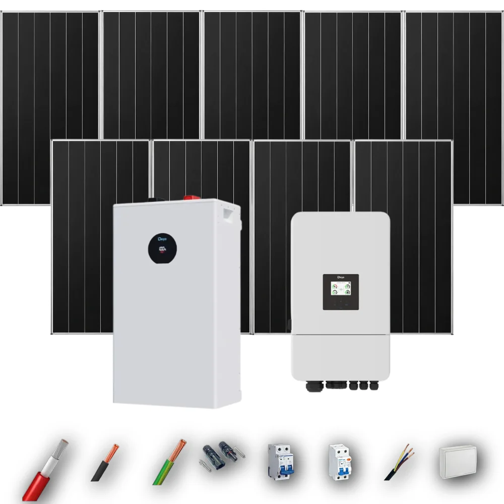 Kit Solar Autoconsumo Deye 6kW 8xPanel Solar Aiko 665Wp Batería Deye 16kWh 9 Paneles - CuencaSolar