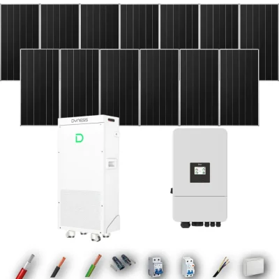 Kit Solar Autoconsumo Deye 8kW 12xPanel Solar Aiko 665Wp Batería Dyness 16kWh 13 Paneles - CuencaSolar