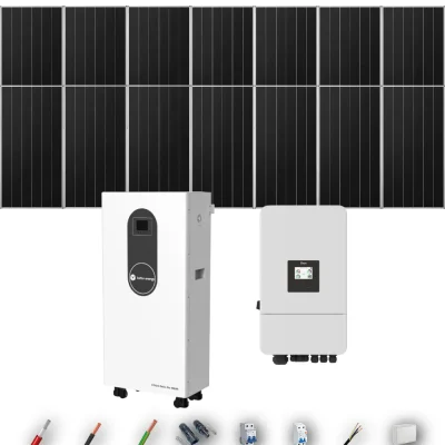 Kit Solar Autoconsumo Deye 8kW 12xPanel Solar Aiko 665Wp Batería Turbo Energy 16kWh 14 Paneles - CuencaSolar