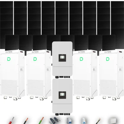 Kit Solar Full Black Aislada Deye 24kW 43xPanel Solar Longi 475Wp FB 4 x Batería Dyness 16kWh 53 Paneles - CuencaSolar