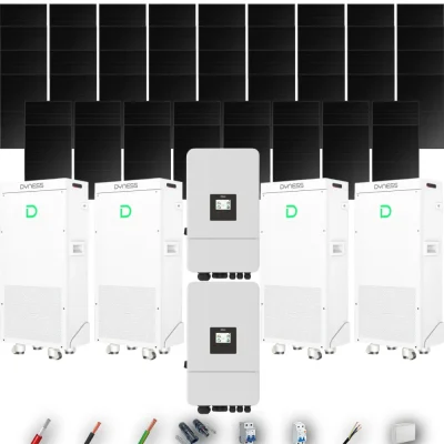 Kit Solar Full Black Aislada Deye 24kW 43xPanel Solar Longi 475Wp FB 4 x Batería Dyness 16kWh 52 Paneles - CuencaSolar