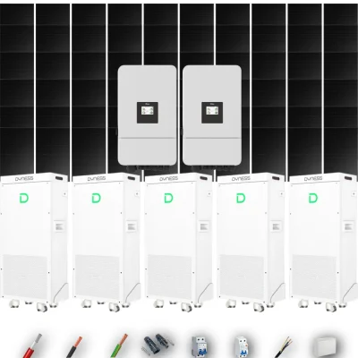 Kit Solar Full Black Aislada Deye 32kW 57xPanel Solar Longi 475Wp FB 5 x Batería Dyness 16kWh 60 Paneles - CuencaSolar