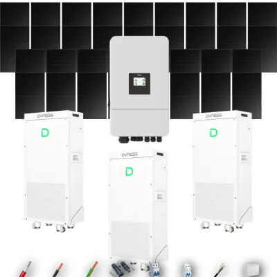 Kit Solar Full Black Autoconsumo Deye 16kW 34xPanel Solar Hyundai 500Wp FB 3 x Batería Dyness 16kWh 37 Paneles - CuencaSolar