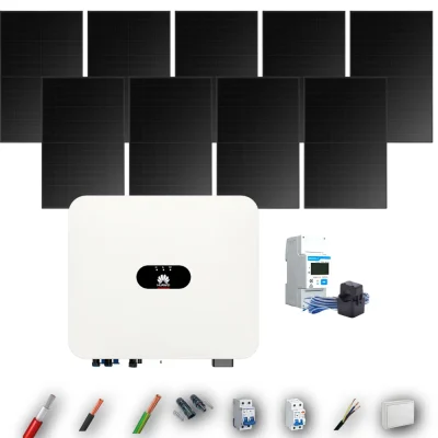 Kit Solar Full Black Autoconsumo Huawei 3kW 4xPanel Solar Longi 475Wp 9 Paneles - CuencaSolar