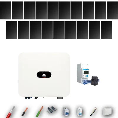 Kit Solar Full Black Autoconsumo Huawei 6kW 16xPanel Solar Hyundai 500Wp 19 Paneles - CuencaSolar