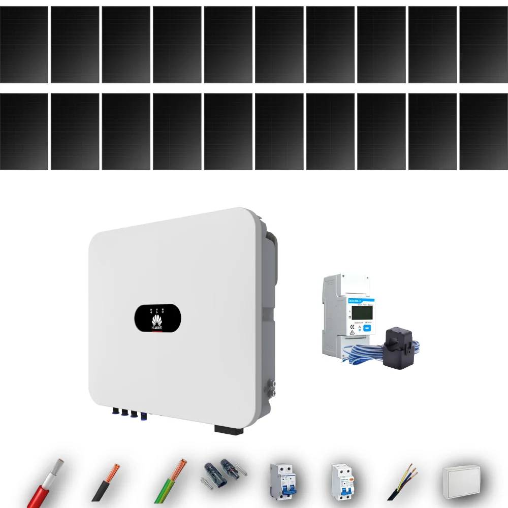 Kit Solar Full Black Autoconsumo Huawei 8kW 20xPanel Solar Hanersun 510Wp 20 Paneles - CuencaSolar