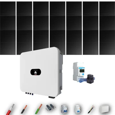 Kit Solar Full Black Autoconsumo Huawei 8kW 20xPanel Solar Hyundai 500Wp 21 Paneles - CuencaSolar