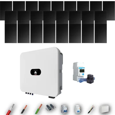Kit Solar Full Black Autoconsumo Huawei 8kW 20xPanel Solar Hyundai 500Wp 25 Paneles - CuencaSolar