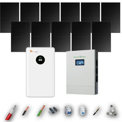 Kit Solar Full Black MasterPower 6kW 4xPanel Solar Hanersun 510Wp Batería Felicity 8,75kWh 11 Paneles - CuencaSolar