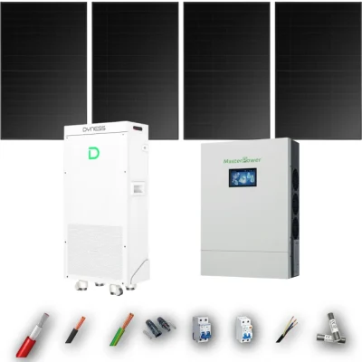 Kit Solar Full Black MasterPower 6kW 4xPanel Solar Hyundai 475Wp Batería Dyness 16kWh 4 Paneles - CuencaSolar