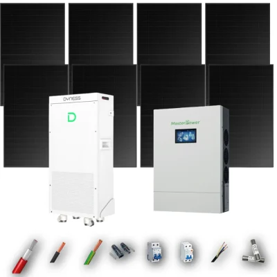 Kit Solar Full Black MasterPower 6kW 4xPanel Solar Hyundai 475Wp Batería Dyness 16kWh 8 Paneles - CuencaSolar