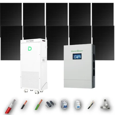 Kit Solar Full Black MasterPower 6kW 4xPanel Solar Hyundai 475Wp Batería Dyness 16kWh 10 Paneles - CuencaSolar