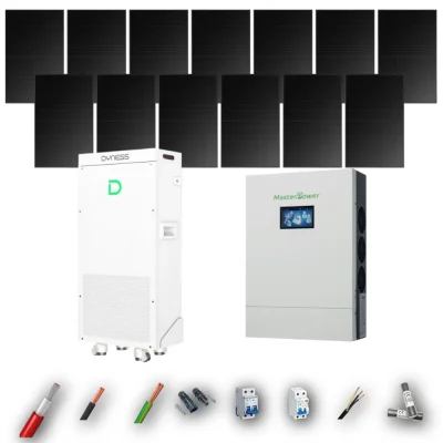 Kit Solar Full Black MasterPower 6kW 4xPanel Solar Hyundai 475Wp Batería Dyness 16kWh 13 Paneles - CuencaSolar