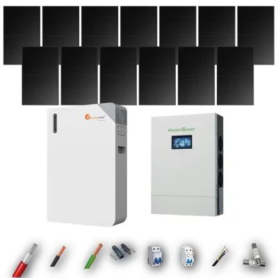 Kit Solar Full Black MasterPower 6kW 4xPanel Solar Hyundai 475Wp Batería Felicity 11,8kWh 13 Paneles - CuencaSolar