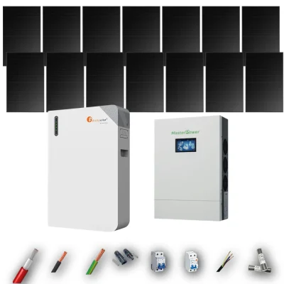 Kit Solar Full Black MasterPower 6kW 4xPanel Solar Hyundai 475Wp Batería Felicity 11,8kWh 14 Paneles - CuencaSolar