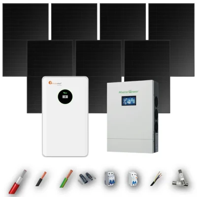 Kit Solar Full Black MasterPower 6kW 4xPanel Solar Hyundai 475Wp Batería Felicity 8,75kWh 7 Paneles - CuencaSolar