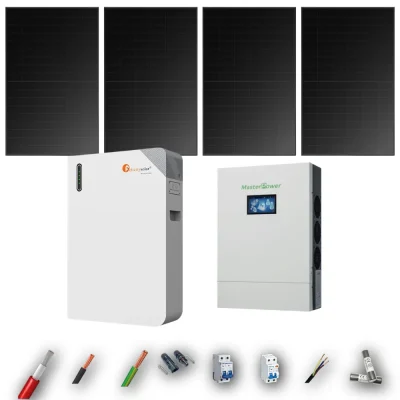 Kit Solar Full Black MasterPower 6kW 4xPanel Solar Longi 475Wp Batería Felicity 11,8kWh 4 Paneles - CuencaSolar