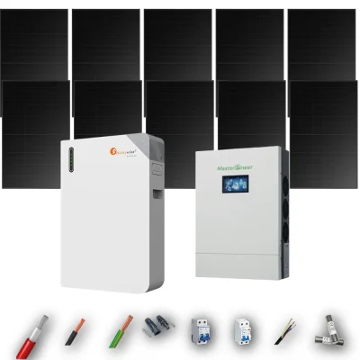 Kit Solar Full Black MasterPower 6kW 4xPanel Solar Longi 475Wp Batería Felicity 11,8kWh 10 Paneles - CuencaSolar