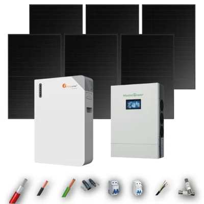 Kit Solar Full Black MasterPower 6kW 4xPanel Solar Longi 475Wp Batería Felicity 11,8kWh 6 Paneles - CuencaSolar