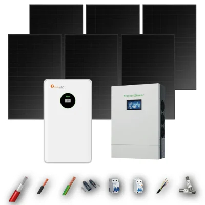 Kit Solar Full Black MasterPower 6kW 4xPanel Solar Longi 475Wp Batería Felicity 8,75kWh 6 Paneles - CuencaSolar