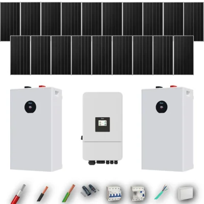 Kit Solar Trifásico Aislada Deye 10kW 16xPanel Solar Aiko 665Wp 2xBatería Deye 16kWh 19 Paneles - CuencaSolar