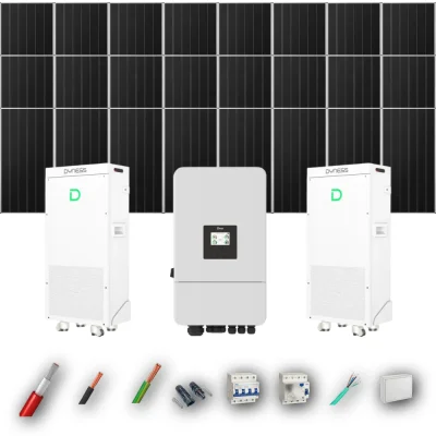 Kit Solar Trifásico Aislada Deye 12kW 21xPanel Solar Aiko 665Wp 2xBatería Dyness 16kWh 24 Paneles - CuencaSolar