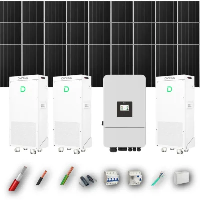 Kit Solar Trifásico Aislada Deye 15kW 25xPanel Solar Aiko 665Wp 3xBatería Dyness 16kWh 27 Paneles - CuencaSolar