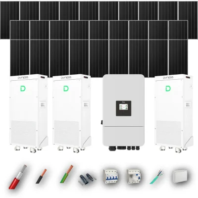 Kit Solar Trifásico Aislada Deye 15kW 25xPanel Solar Aiko 665Wp 3xBatería Dyness 16kWh 28 Paneles - CuencaSolar