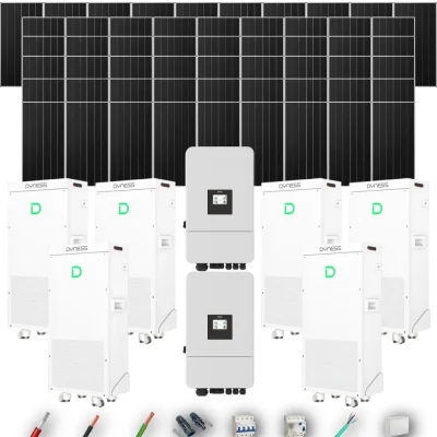 Kit Solar Trifásico Aislada Deye 40kW 51xPanel Solar Aiko 665Wp 6xBatería Dyness 16kWh 55 Paneles - CuencaSolar