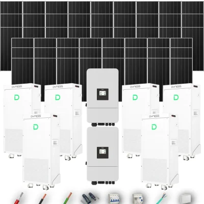Kit Solar Trifásico Aislada Deye 40kW 51xPanel Solar Aiko 665Wp 6xBatería Dyness 16kWh 51 Paneles - CuencaSolar