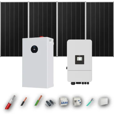 Kit Solar Trifásico Aislada Deye 5kW 4xPanel Solar Aiko 665Wp Batería Deye 16kWh 4 Paneles - CuencaSolar