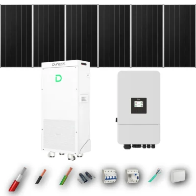 Kit Solar Trifásico Aislada Deye 5kW 4xPanel Solar Aiko 665Wp Batería Dyness 16kWh 6 Paneles - CuencaSolar