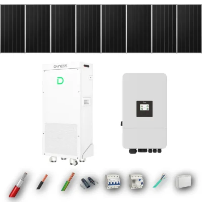 Kit Solar Trifásico Aislada Deye 6kW 8xPanel Solar Aiko 665Wp Batería Dyness 16kWh 8 Paneles - CuencaSolar