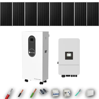 Kit Solar Trifásico Aislada Deye 6kW 8xPanel Solar Aiko 665Wp Batería Turbo Energy 16kWh 8 Paneles - CuencaSolar