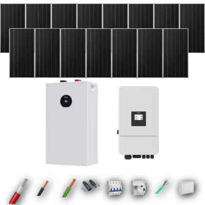 Kit Solar Trifásico Aislada Deye 8kW 12xPanel Solar Aiko 665Wp Batería Deye 16kWh 15 Paneles - CuencaSolar