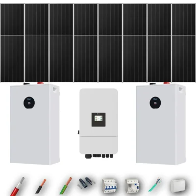 Kit Solar Trifásico Autoconsumo Deye 10kW 16xPanel Solar Aiko 665Wp 2xBatería Deye 16kWh 16 Paneles - CuencaSolar